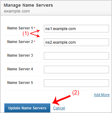 How to Update the DNS Nameserver on LogicBoxes or NetEarthOne Based Registrars?