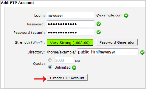 How to create an FTP Account in cPanel?